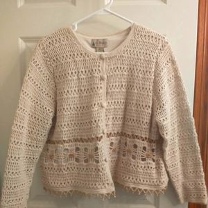 J Marco Crochet and Beaded Jacket